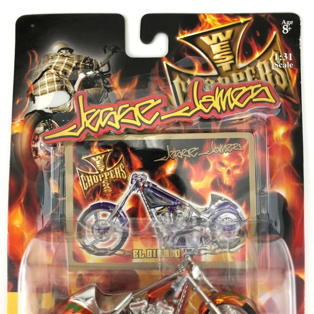 Jesse James West Coast Chopper EL DIABLO II‎ Custom Motorcycle Bike Orange 1/31